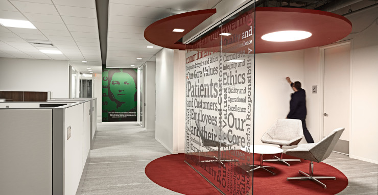 Emergent office wall graphics
