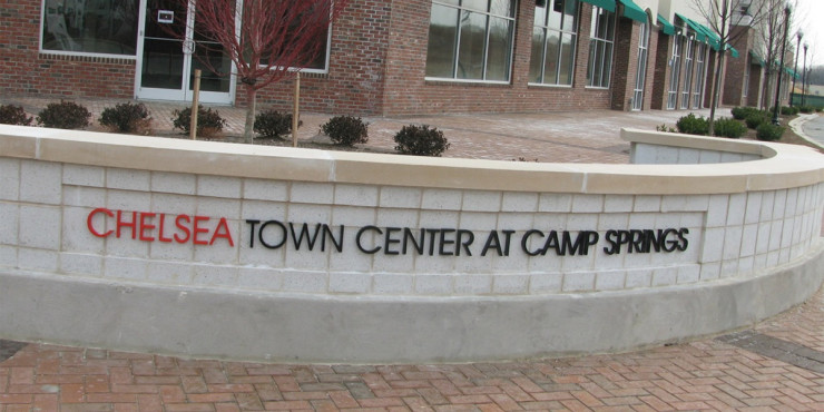 Chelsea Town Center at Camp springs 3d lettering
