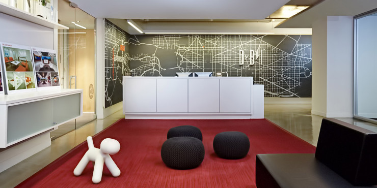 DBI Reception area wall graphics