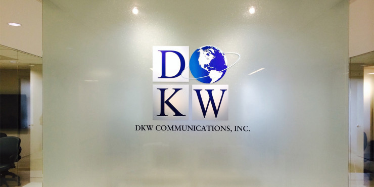 DKW Communications indoor sign