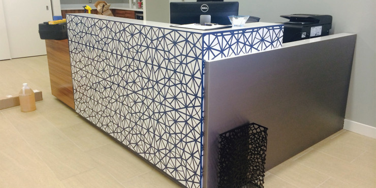 SICPA - Corporate wall graphics for Front Reception desk