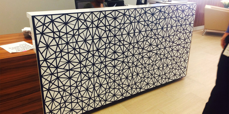 SICPA - Corporate wall graphics for Front Reception desk