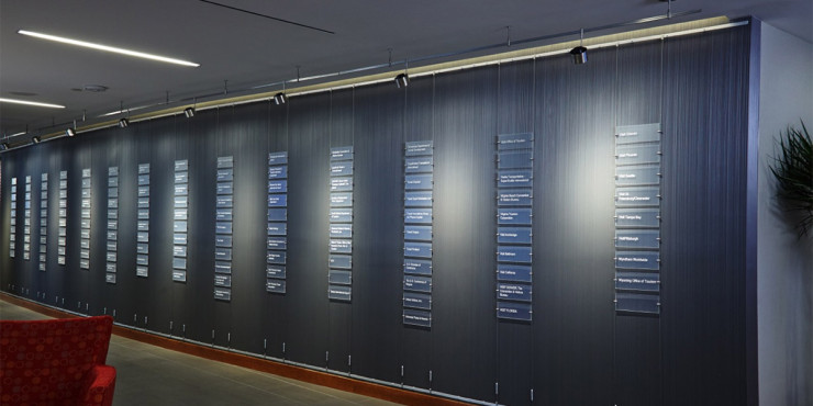 US Travel Association Wall of Plaques - front view