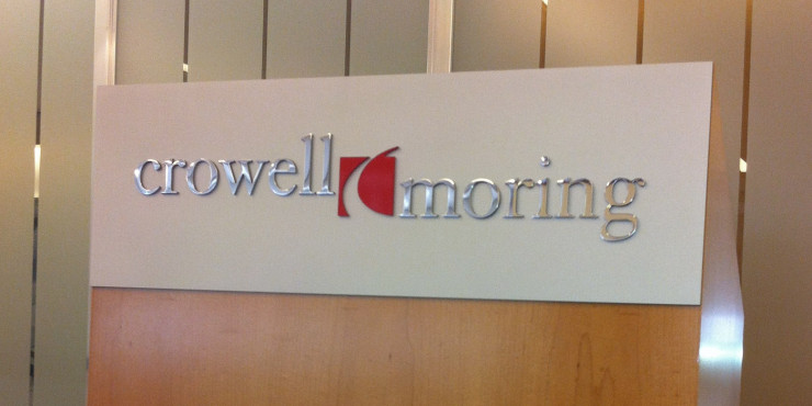 Crowell Moring 3D lettering sign