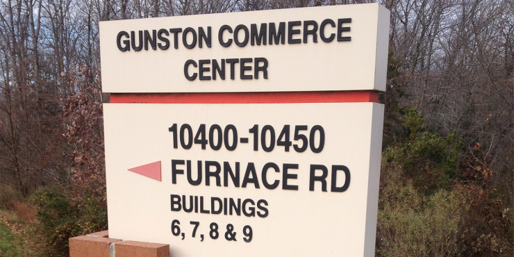 Gunston commerce Center monument sign