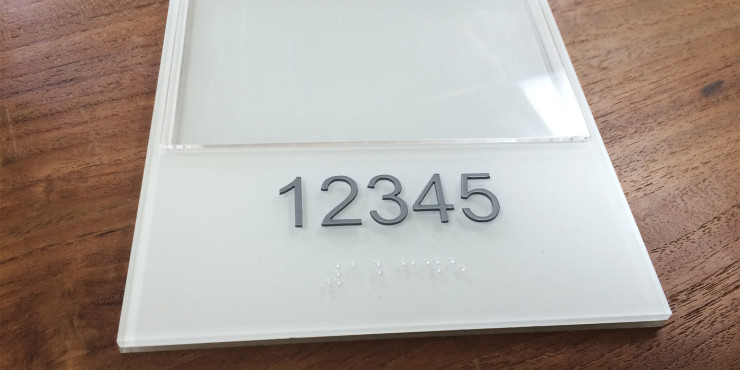 ADA-compliant Office sign backpainted acrylic