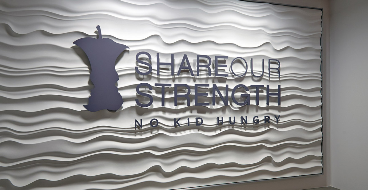 Share Our Strength - No Kid Hungry Wall signage