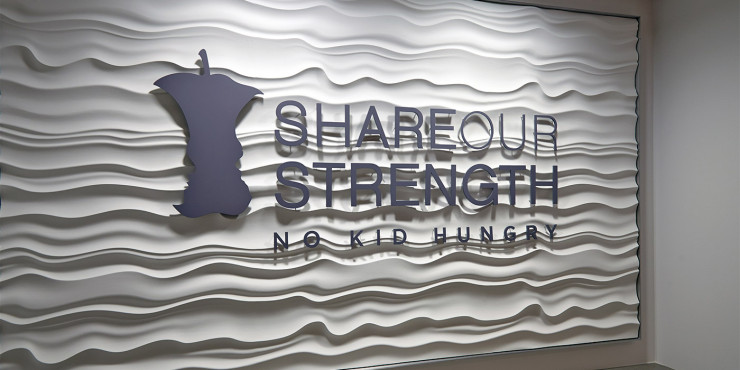 Share Our Strength - No Kid Hungry Wall signage
