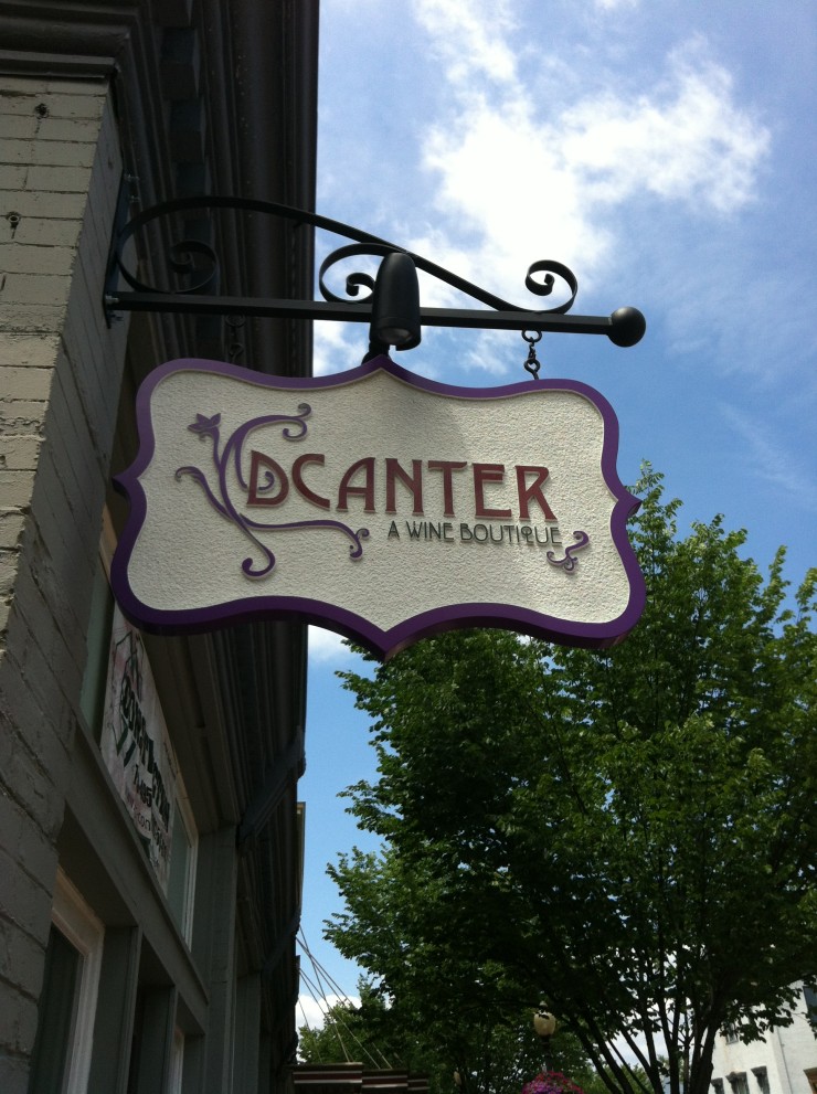 DCanter wine boutique outdoor sign